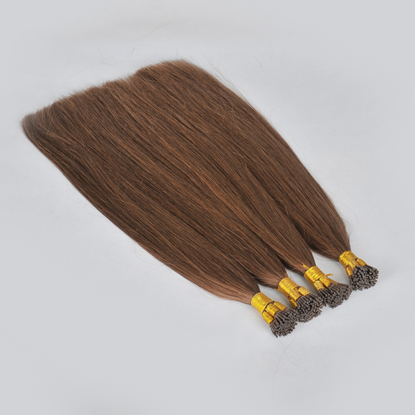 22inch straight I-tip brown hair extensions JL14